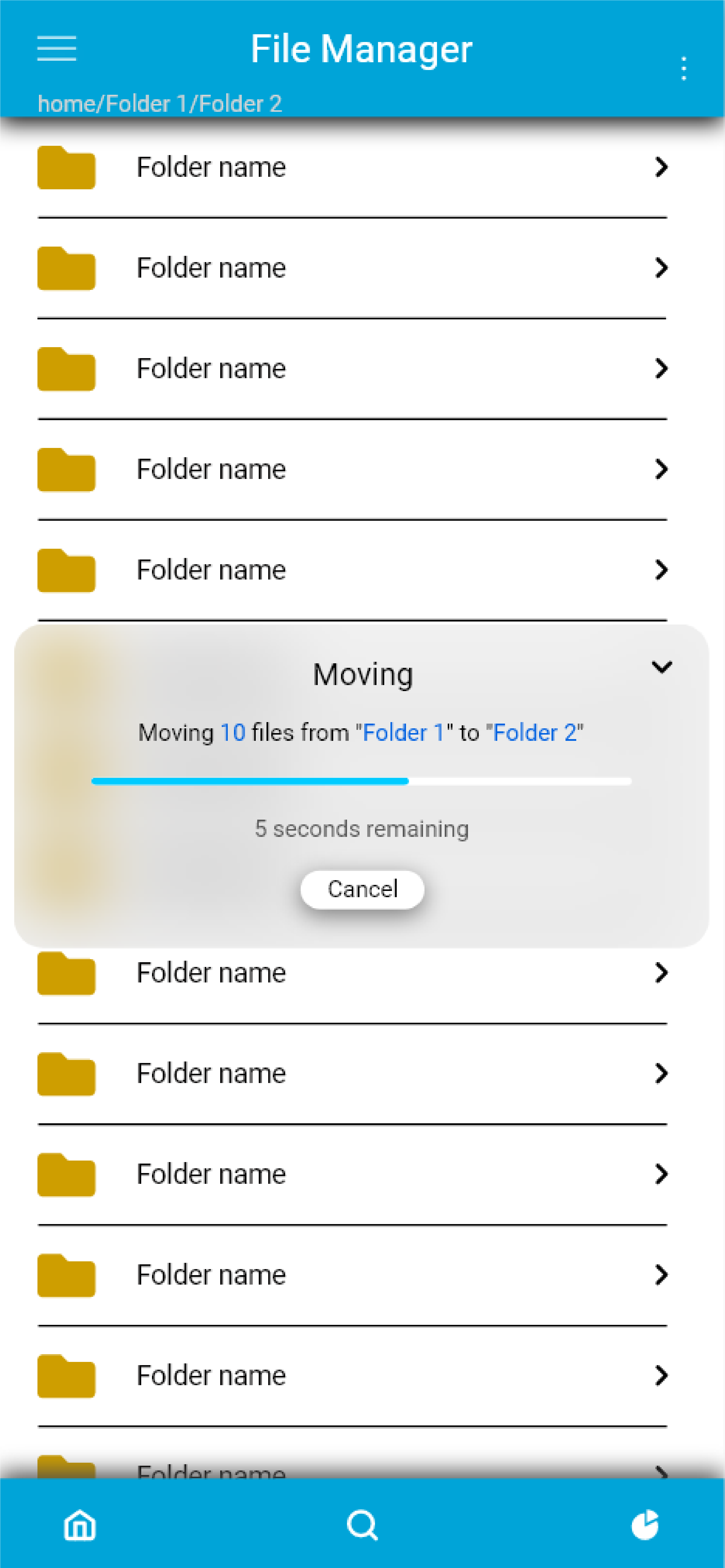 Image of a file explorere app